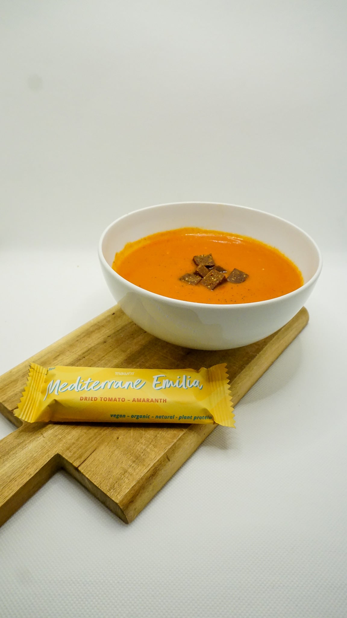 Geröstete Tomatensuppe mit mediterranen Croûtons – malunt