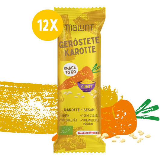 Bio-Gemüse-Riegel Geröstete Karotte 12 Stück