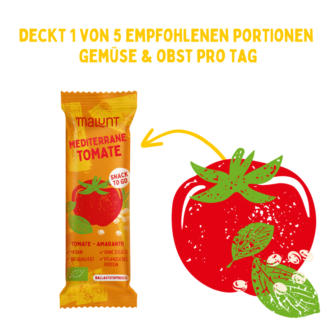 Bio-Gemüse-Riegel Mediterrane Tomate 12 Stück