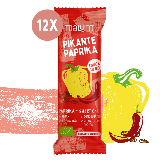 Bio-Gemüse-Riegel Pikante Paprika 12 Stück